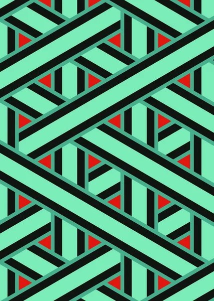 Renkli fayans, kusursuz rastgele dokuma çizgileri deseni, bağlantı sanatı arkaplan tasarımı illüstrasyonu  