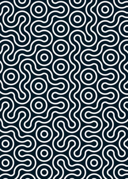 Renkli fayanslar, pürüzsüz rastgele birbirine bağlı dalgalı çizgiler deseni, bağlantı sanatı arkaplan tasarımı çizimi  