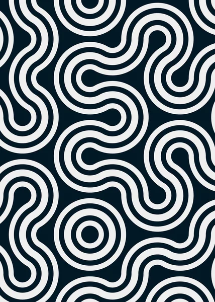 Renkli fayanslar, pürüzsüz rastgele birbirine bağlı dalgalı çizgiler deseni, bağlantı sanatı arkaplan tasarımı çizimi  