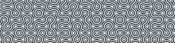 波状と曲線を持つカラフルなタイル 接続アートの背景デザインイラスト — ストックベクタ