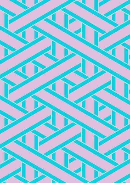 Renkli fayans, kusursuz rastgele dokuma çizgileri deseni, bağlantı sanatı arkaplan tasarımı illüstrasyonu  