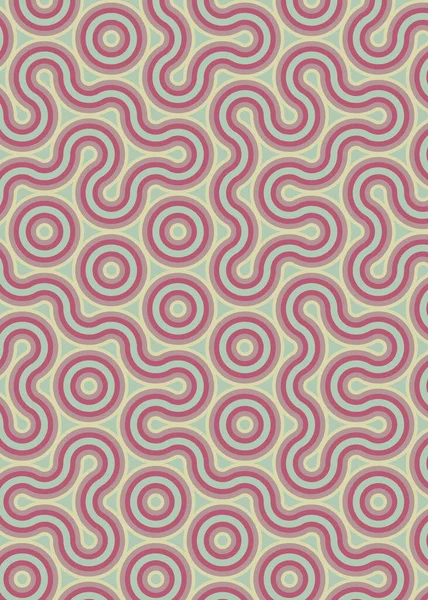 Renkli fayanslar, pürüzsüz rastgele birbirine bağlı dalgalı çizgiler deseni, bağlantı sanatı arkaplan tasarımı çizimi  