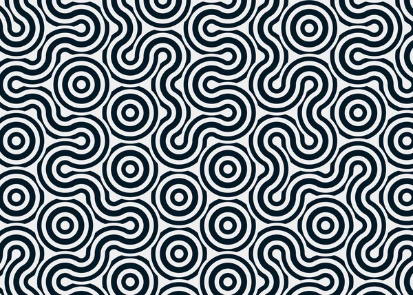 Renkli fayanslar, pürüzsüz rastgele birbirine bağlı dalgalı çizgiler deseni, bağlantı sanatı arkaplan tasarımı çizimi  