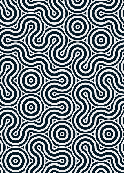 Renkli fayanslar, pürüzsüz rastgele birbirine bağlı dalgalı çizgiler deseni, bağlantı sanatı arkaplan tasarımı çizimi  