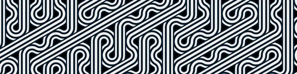 Πολύχρωμο Πλακίδιο Απρόσκοπτη Τυχαία Πλέξη Κυματιστές Γραμμές Μοτίβο Σύνδεση Τέχνη — Διανυσματικό Αρχείο