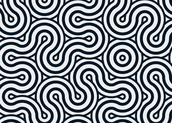 Renkli fayanslar, pürüzsüz rastgele birbirine bağlı dalgalı çizgiler deseni, bağlantı sanatı arkaplan tasarımı çizimi  