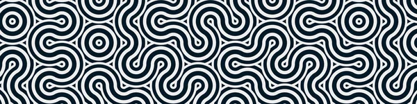 波状と曲線を持つカラフルなタイル 接続アートの背景デザインイラスト — ストックベクタ