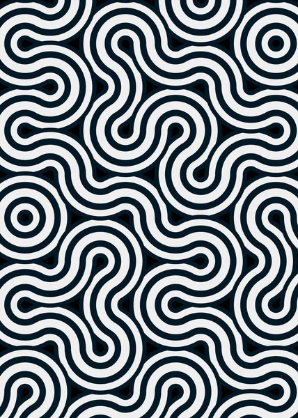 Renkli fayanslar, pürüzsüz rastgele birbirine bağlı dalgalı çizgiler deseni, bağlantı sanatı arkaplan tasarımı çizimi  