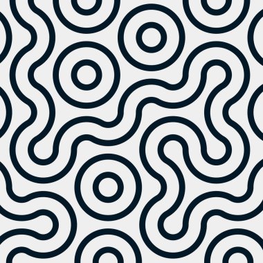 dalgalı ve eğri çizgileri olan renkli fayanslar, bağlantı sanatı arkaplan tasarımı illüstrasyonu 