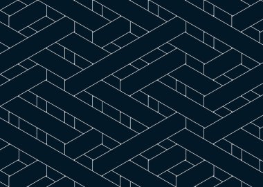 Renkli fayans, kusursuz rastgele dokuma çizgileri deseni, bağlantı sanatı arkaplan tasarımı illüstrasyonu  