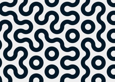 Renkli fayanslar, pürüzsüz rastgele birbirine bağlı dalgalı çizgiler deseni, bağlantı sanatı arkaplan tasarımı çizimi  