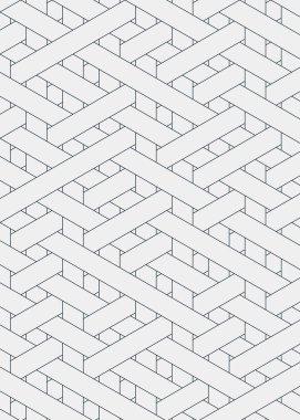 Renkli fayans, kusursuz rastgele dokuma çizgileri deseni, bağlantı sanatı arkaplan tasarımı illüstrasyonu  