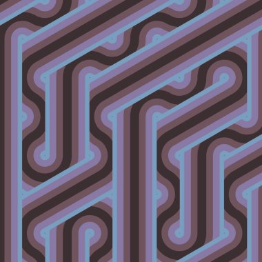 Renkli fayanslar, pürüzsüz rastgele birbirine bağlı dalgalı çizgiler deseni, bağlantı sanatı arkaplan tasarımı çizimi  