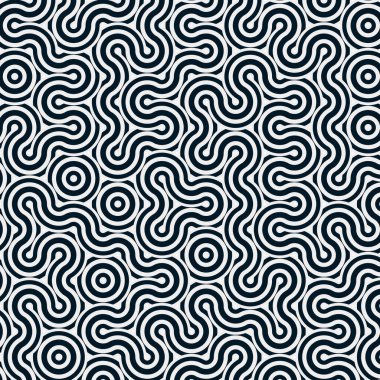 dalgalı ve eğri çizgileri olan renkli fayanslar, bağlantı sanatı arkaplan tasarımı illüstrasyonu 