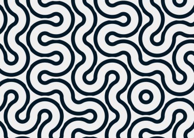 Renkli fayanslar, pürüzsüz rastgele birbirine bağlı dalgalı çizgiler deseni, bağlantı sanatı arkaplan tasarımı çizimi  