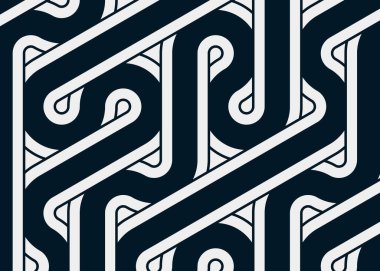 Renkli fayanslar, pürüzsüz rastgele birbirine bağlı dalgalı çizgiler deseni, bağlantı sanatı arkaplan tasarımı çizimi  