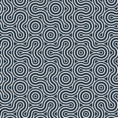 dalgalı ve eğri çizgileri olan renkli fayanslar, bağlantı sanatı arkaplan tasarımı illüstrasyonu 