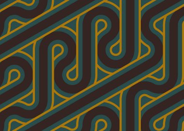 Renkli fayanslar, pürüzsüz rastgele birbirine bağlı dalgalı çizgiler deseni, bağlantı sanatı arkaplan tasarımı çizimi  