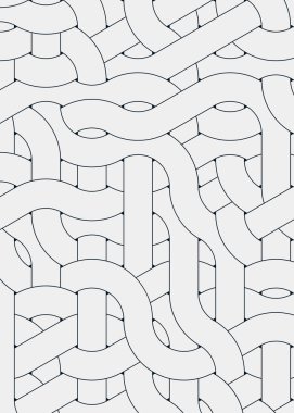 Renkli fayanslar, pürüzsüz rastgele birbirine bağlı dalgalı çizgiler deseni, bağlantı sanatı arkaplan tasarımı çizimi  