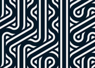 Renkli fayanslar, pürüzsüz rastgele birbirine bağlı dalgalı çizgiler deseni, bağlantı sanatı arkaplan tasarımı çizimi  