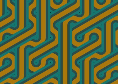 Renkli fayanslar, pürüzsüz rastgele birbirine bağlı dalgalı çizgiler deseni, bağlantı sanatı arkaplan tasarımı çizimi  