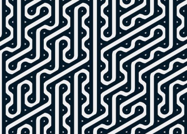 Renkli fayanslar, pürüzsüz rastgele birbirine bağlı dalgalı çizgiler deseni, bağlantı sanatı arkaplan tasarımı çizimi  