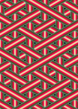 Renkli fayans, kusursuz rastgele dokuma çizgileri deseni, bağlantı sanatı arkaplan tasarımı illüstrasyonu  