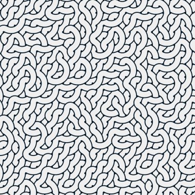 Renkli fayanslar, pürüzsüz rastgele birbirine bağlı dalgalı çizgiler deseni, bağlantı sanatı arkaplan tasarımı çizimi  