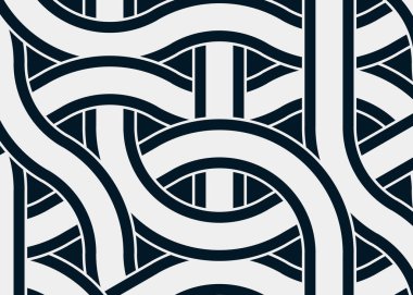 Renkli fayanslar, pürüzsüz rastgele birbirine bağlı dalgalı çizgiler deseni, bağlantı sanatı arkaplan tasarımı çizimi  