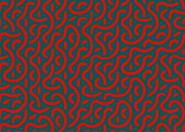 Renkli fayanslar, pürüzsüz rastgele birbirine bağlı dalgalı çizgiler deseni, bağlantı sanatı arkaplan tasarımı çizimi  