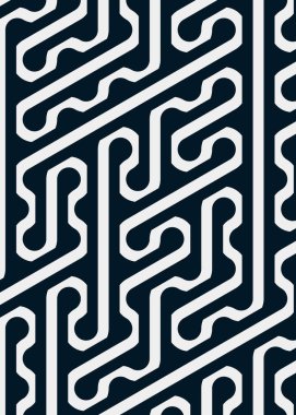 Renkli fayanslar, pürüzsüz rastgele birbirine bağlı dalgalı çizgiler deseni, bağlantı sanatı arkaplan tasarımı çizimi  