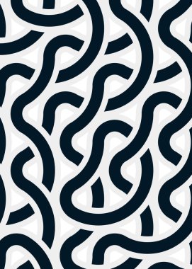 Renkli fayanslar, pürüzsüz rastgele birbirine bağlı dalgalı çizgiler deseni, bağlantı sanatı arkaplan tasarımı çizimi  