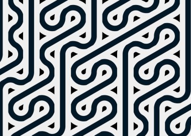 Renkli fayanslar, pürüzsüz rastgele birbirine bağlı dalgalı çizgiler deseni, bağlantı sanatı arkaplan tasarımı çizimi  