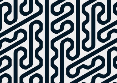 Renkli fayanslar, pürüzsüz rastgele birbirine bağlı dalgalı çizgiler deseni, bağlantı sanatı arkaplan tasarımı çizimi  