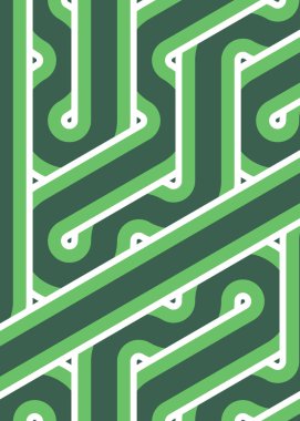 Renkli fayanslar, pürüzsüz rastgele birbirine bağlı dalgalı çizgiler deseni, bağlantı sanatı arkaplan tasarımı çizimi  