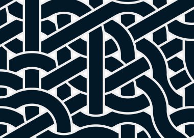 Renkli fayanslar, pürüzsüz rastgele birbirine bağlı dalgalı çizgiler deseni, bağlantı sanatı arkaplan tasarımı çizimi  