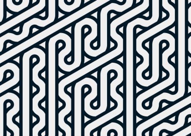 Renkli fayanslar, pürüzsüz rastgele birbirine bağlı dalgalı çizgiler deseni, bağlantı sanatı arkaplan tasarımı çizimi  