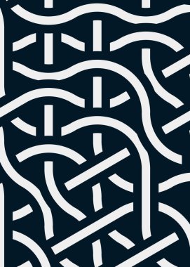 Renkli fayanslar, pürüzsüz rastgele birbirine bağlı dalgalı çizgiler deseni, bağlantı sanatı arkaplan tasarımı çizimi  