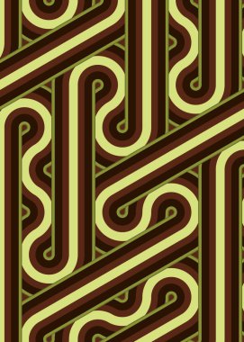 Renkli fayanslar, pürüzsüz rastgele birbirine bağlı dalgalı çizgiler deseni, bağlantı sanatı arkaplan tasarımı çizimi  