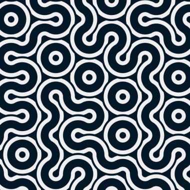 dalgalı ve eğri çizgileri olan renkli fayanslar, bağlantı sanatı arkaplan tasarımı illüstrasyonu 