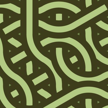 Renkli fayanslar, pürüzsüz rastgele birbirine bağlı dalgalı çizgiler deseni, bağlantı sanatı arkaplan tasarımı çizimi  