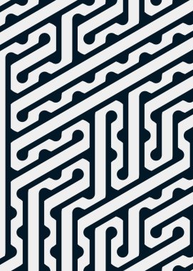 Renkli fayanslar, pürüzsüz rastgele birbirine bağlı dalgalı çizgiler deseni, bağlantı sanatı arkaplan tasarımı çizimi  