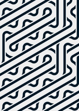 Renkli fayanslar, pürüzsüz rastgele birbirine bağlı dalgalı çizgiler deseni, bağlantı sanatı arkaplan tasarımı çizimi  