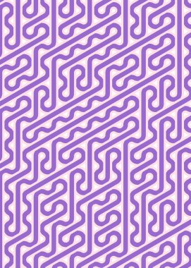 Renkli fayanslar, pürüzsüz rastgele birbirine bağlı dalgalı çizgiler deseni, bağlantı sanatı arkaplan tasarımı çizimi  