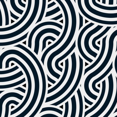 Renkli fayanslar, pürüzsüz rastgele birbirine bağlı dalgalı çizgiler deseni, bağlantı sanatı arkaplan tasarımı çizimi  