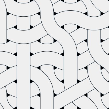 Renkli fayanslar, pürüzsüz rastgele birbirine bağlı dalgalı çizgiler deseni, bağlantı sanatı arkaplan tasarımı çizimi  