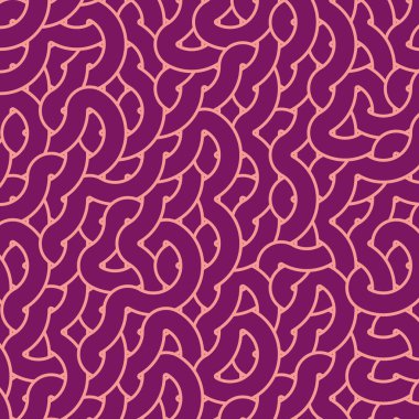 Renkli fayanslar, pürüzsüz rastgele birbirine bağlı dalgalı çizgiler deseni, bağlantı sanatı arkaplan tasarımı çizimi  