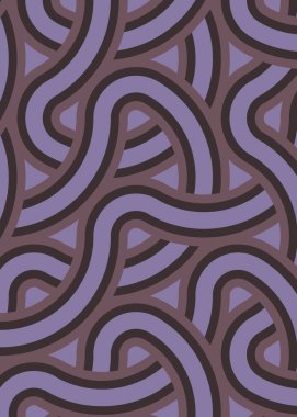 Renkli fayanslar, pürüzsüz rastgele birbirine bağlı dalgalı çizgiler deseni, bağlantı sanatı arkaplan tasarımı çizimi  