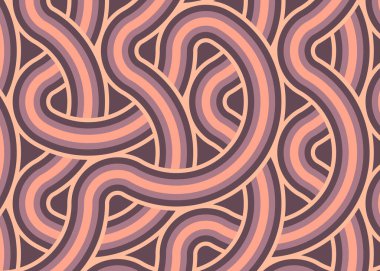 Renkli fayanslar, pürüzsüz rastgele birbirine bağlı dalgalı çizgiler deseni, bağlantı sanatı arkaplan tasarımı çizimi  