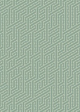 Renkli fayanslar, pürüzsüz rastgele birbirine bağlı dalgalı çizgiler deseni, bağlantı sanatı arkaplan tasarımı çizimi  